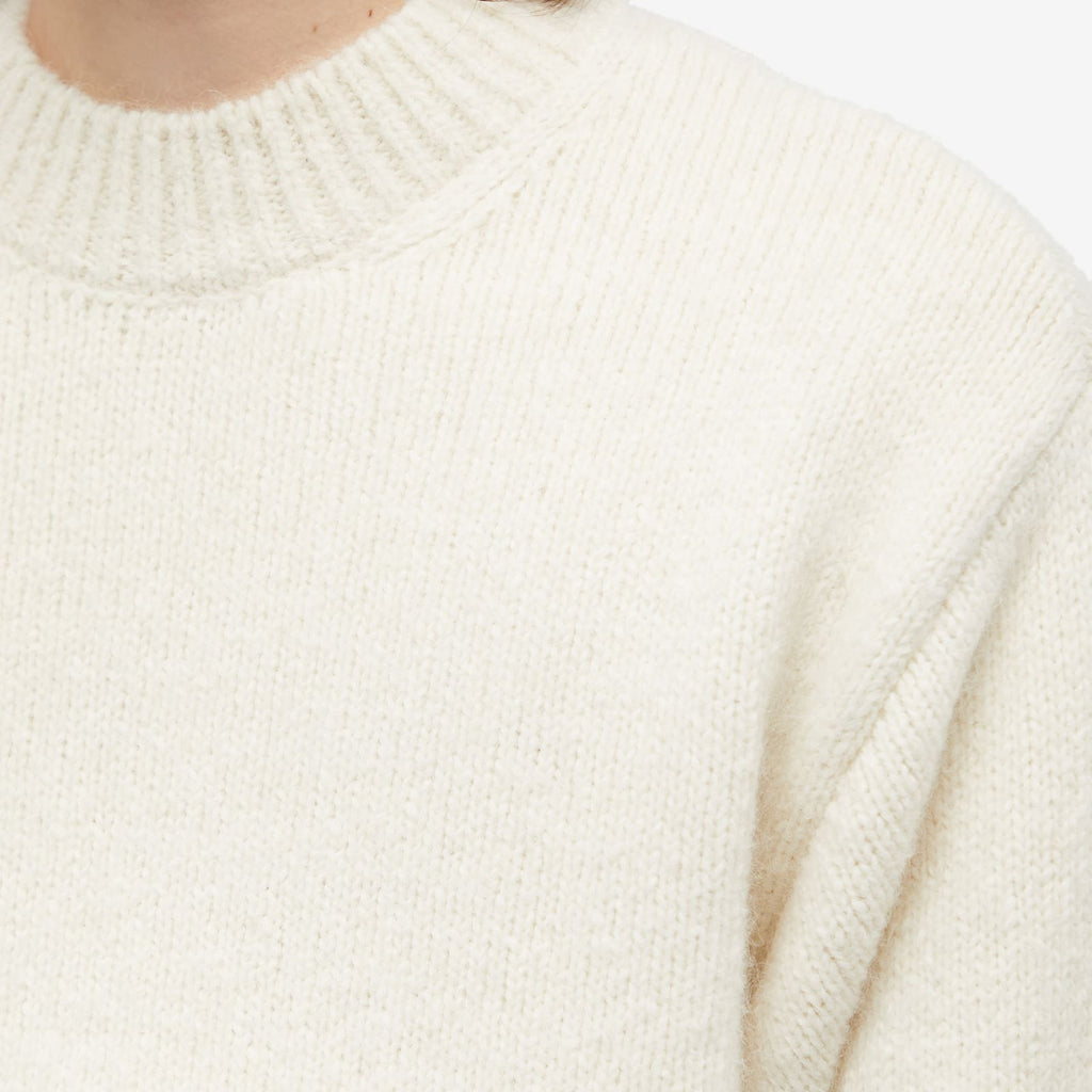 Jacquemus Pavane Logo Crew Knit — Off White — gallery image 5