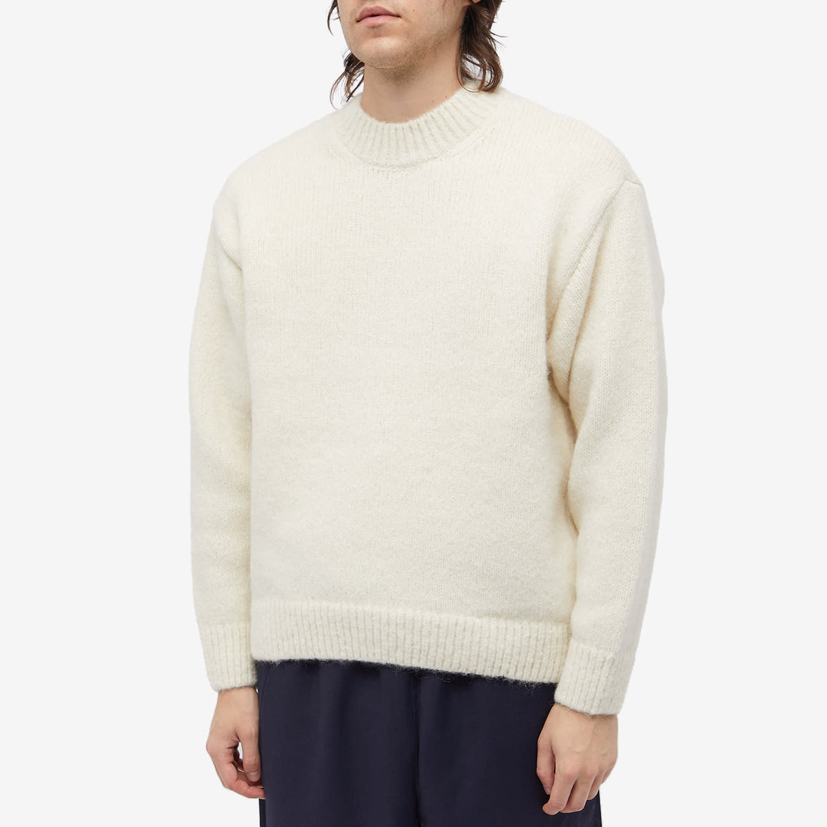 Jacquemus Pavane Logo Crew Knit — Off White — gallery image 2