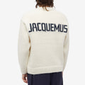 Jacquemus Pavane Logo Crew Knit — Off White — gallery image 3