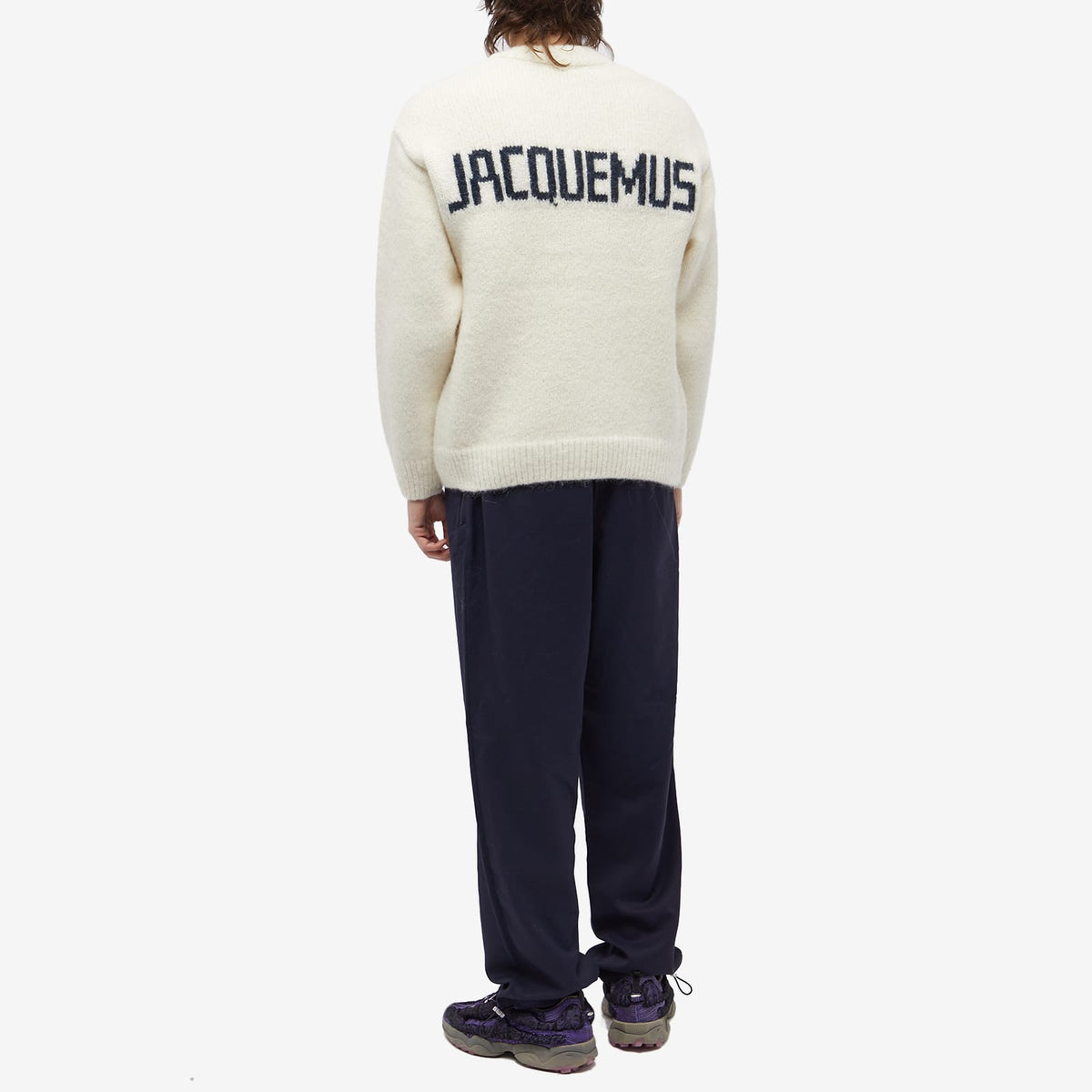 Jacquemus Pavane Logo Crew Knit — Off White — gallery image 4