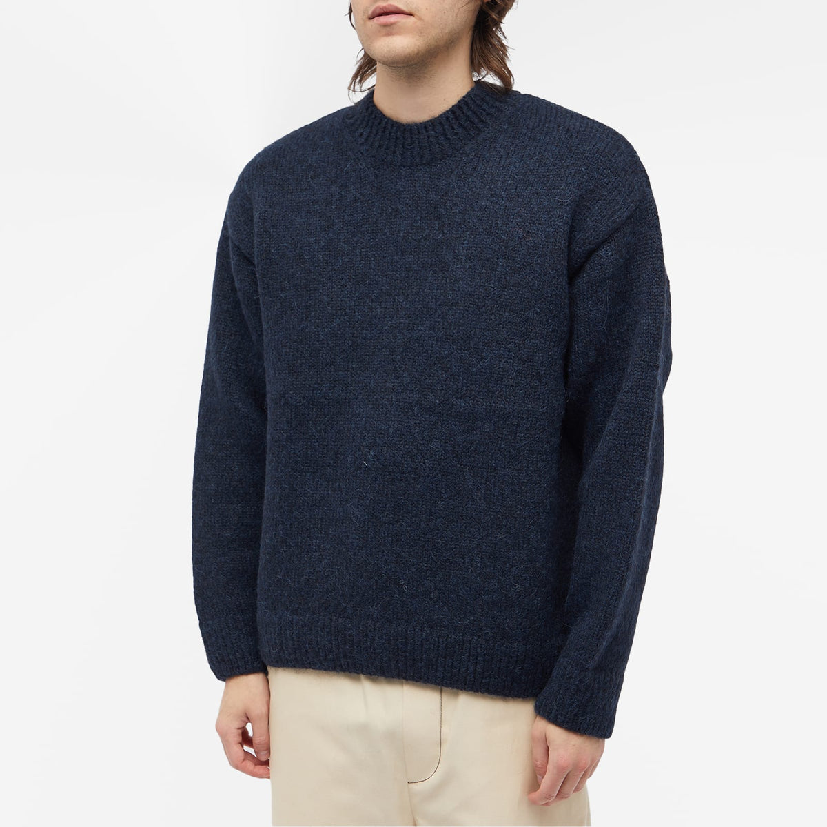 Jacquemus Pavane Logo Crew Knit — Dark Navy — gallery image 2