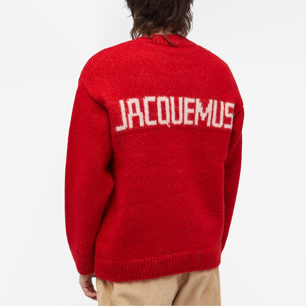 Jacquemus Pavane Logo Crew Knit — Red — gallery image 3