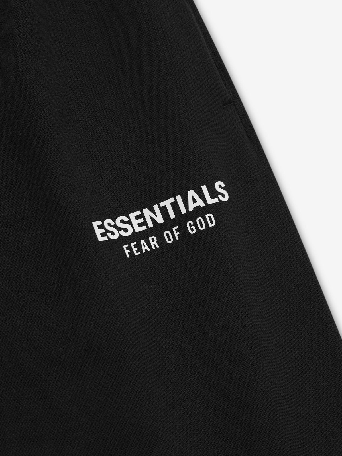 ESSENTIALS SS26 CLASSIC SWEATPANTS — VINTAGE BLACK — detail