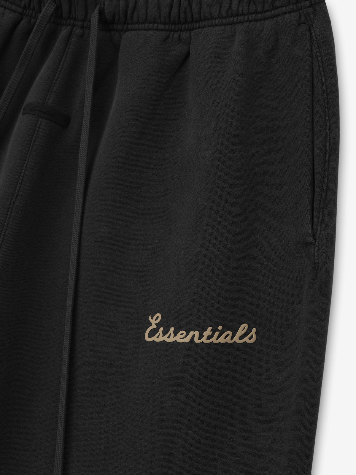 ESSENTIALS SS26 TRAINING CLASSIC FLARE SWEATPANTS — FADED BLACK — detail