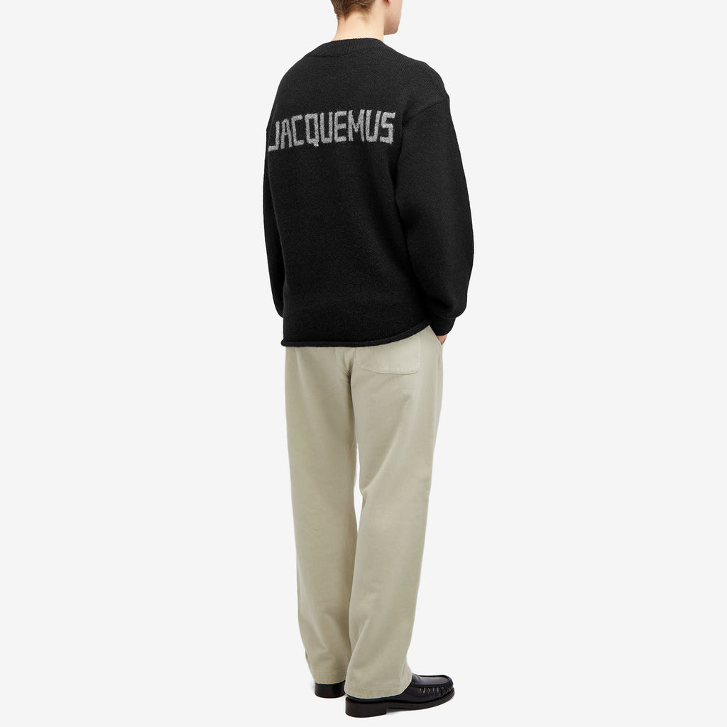 Jacquemus Back Logo Knit Jumper — Black — gallery image 4