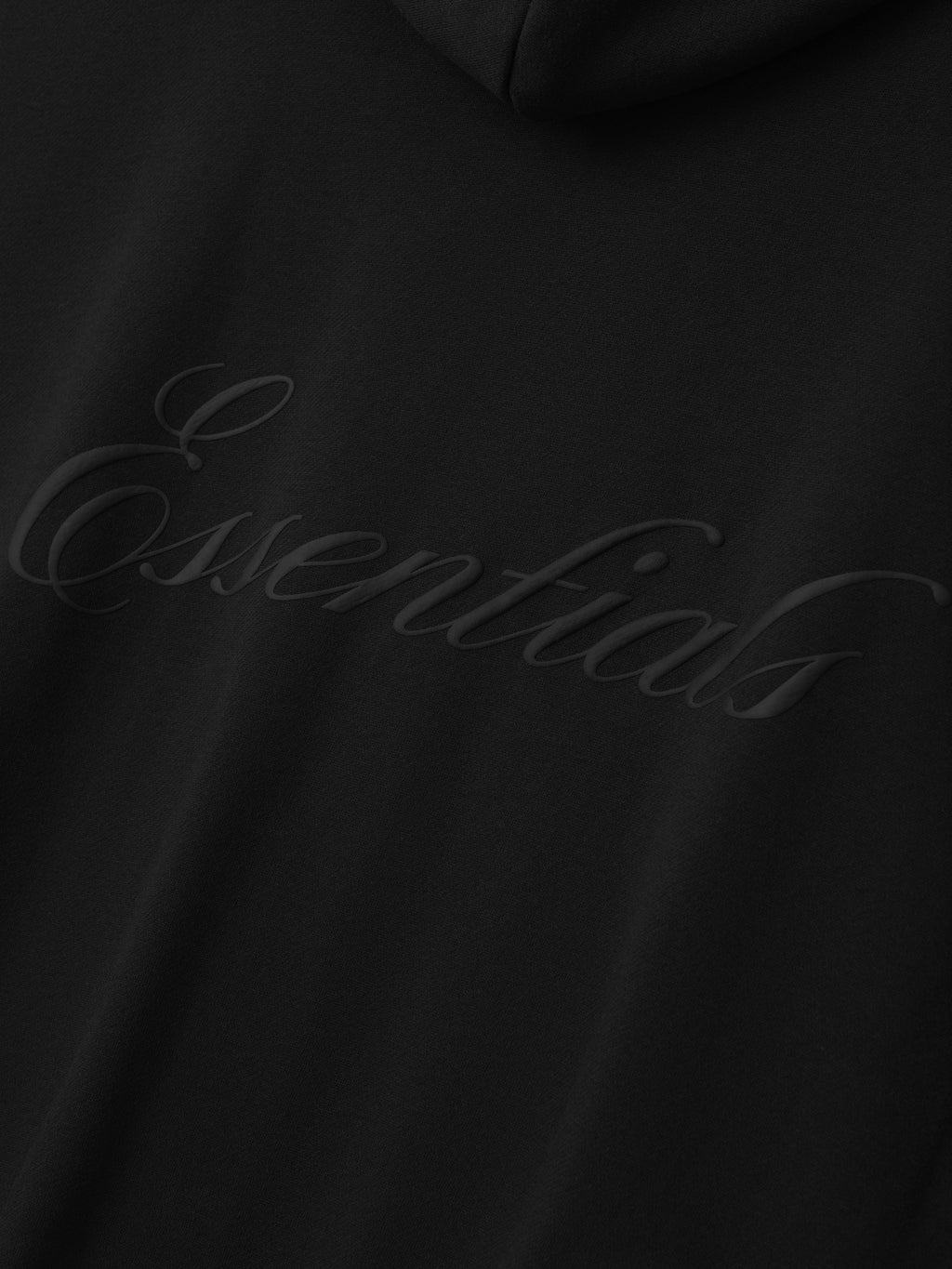 essentials ss26 signature classic zip-up hoodie — vintage black — product view 3