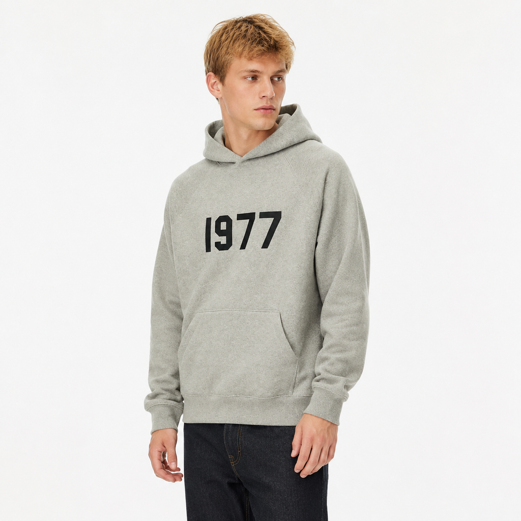 ESSENTIALS 1977 HOODIE — DARK OATMEAL — view 3