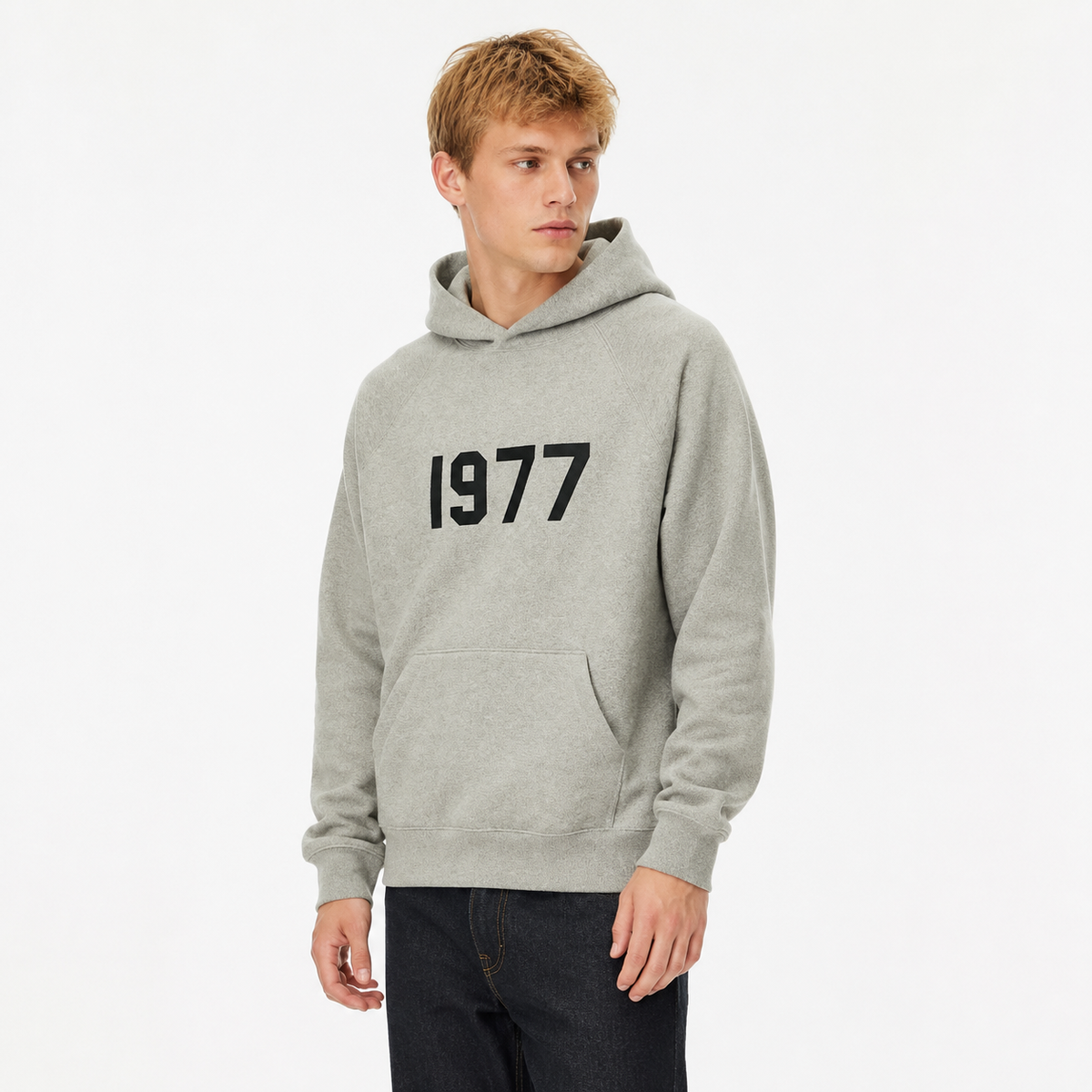 ESSENTIALS 1977 HOODIE — DARK OATMEAL — view 3
