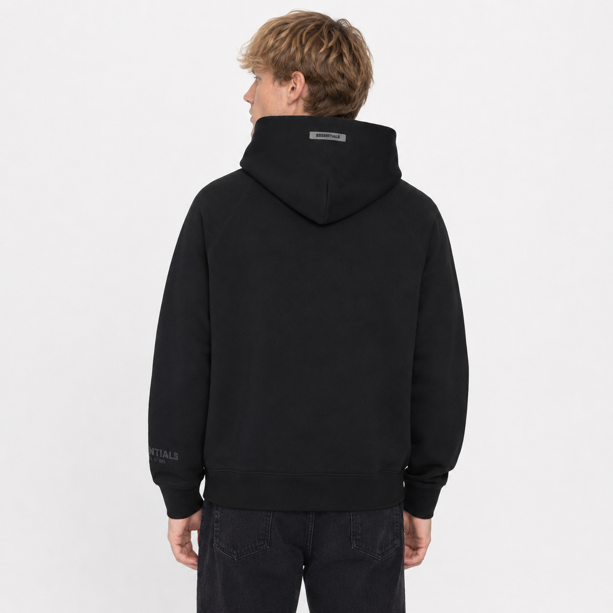 ESSENTIALS 3D SILICON APPLIQUE PULLOVER HOODIE — DARK SLATE — view 5