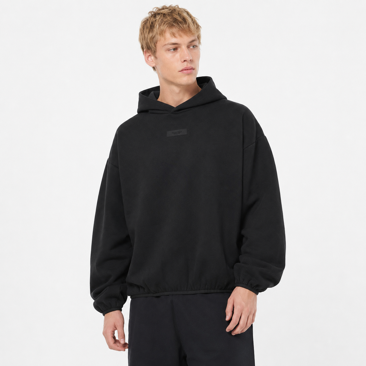 ESSENTIALS SS24 CORE COLLECTION HOODIE — BLACK — view 5
