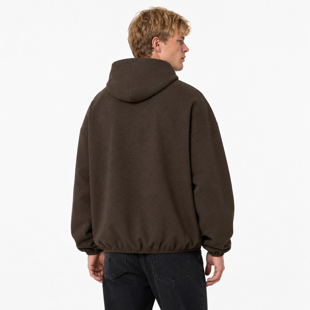 ESSENTIALS SS24 CORE COLLECTION HOODIE — HEATHER WOOD — view 5