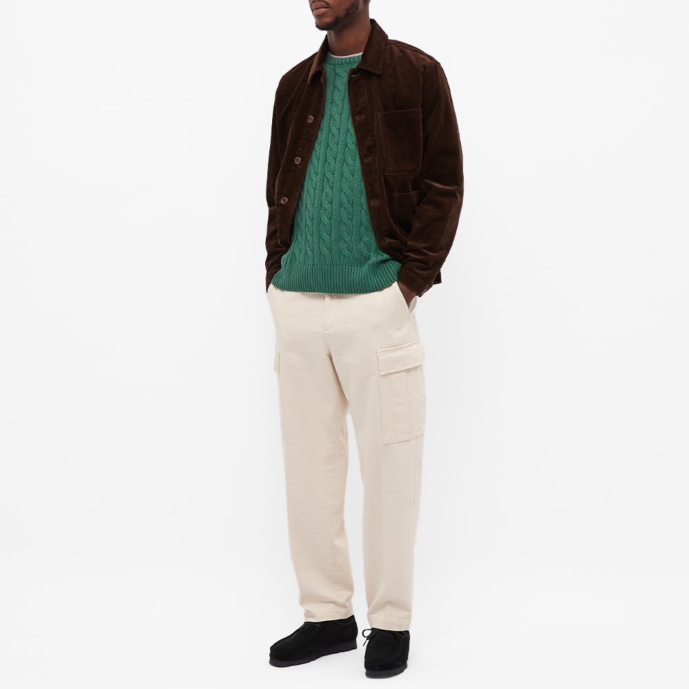 Polo Ralph Lauren Cable Crewneck Sweater — Verano Green Heather — styled view