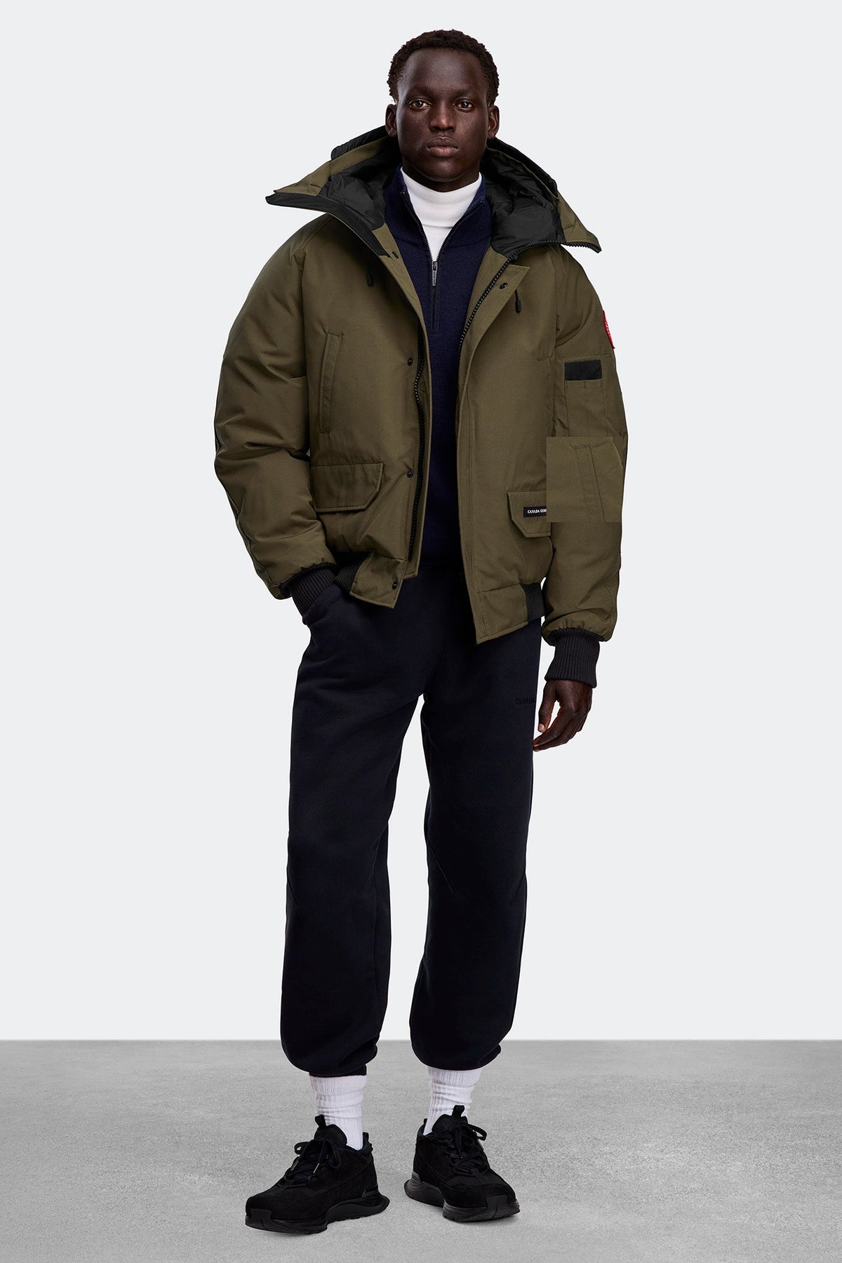 Canada Goose Chilliwack Bomber Jacket — Military Green — Full look