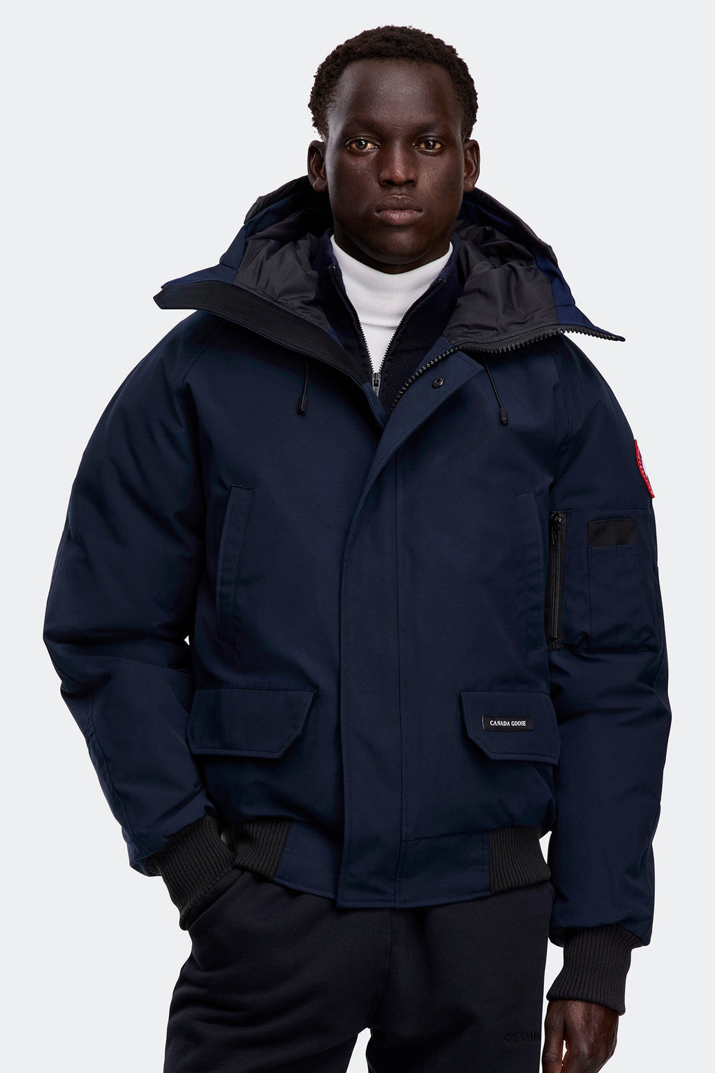 Canada Goose Chilliwack Bomber Jacket — Atlantic Navy — Front, closed