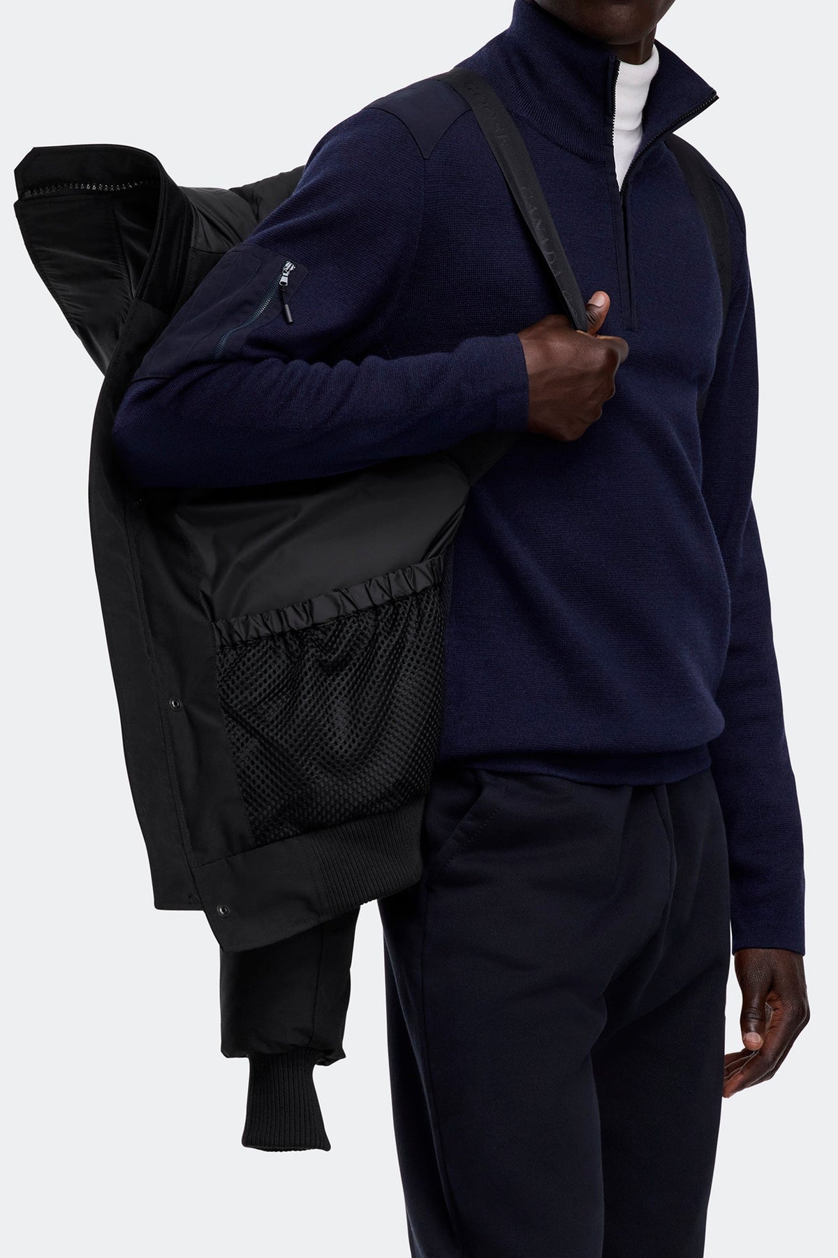 Canada Goose Chilliwack Bomber Jacket — Black — Interior detail