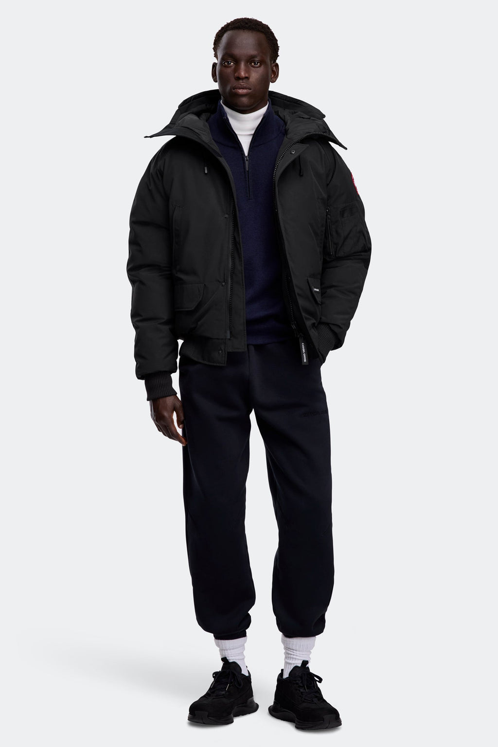 Canada Goose Chilliwack Bomber Jacket — Black — Full look