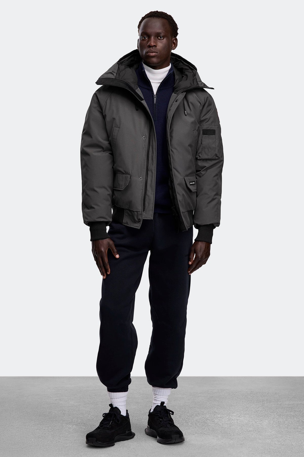 Canada Goose Chilliwack Bomber Jacket — Granite Grey — Full look
