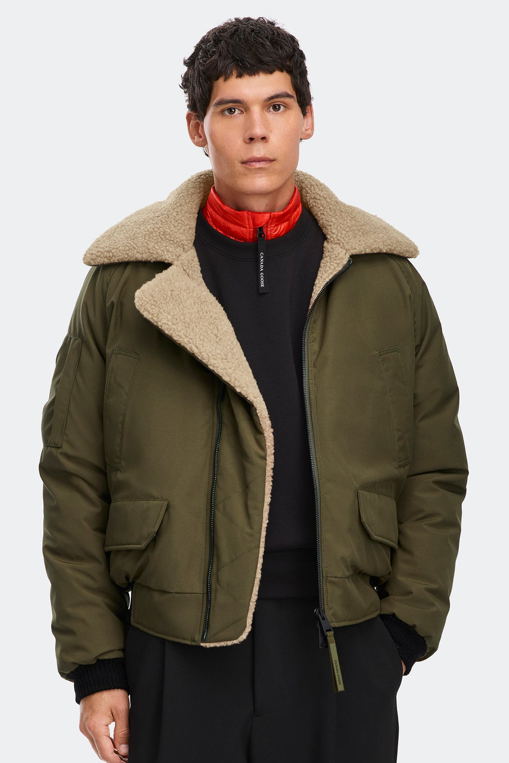 Canada Goose Chilliwack Aviator Bomber Jacket — Military Green — Front