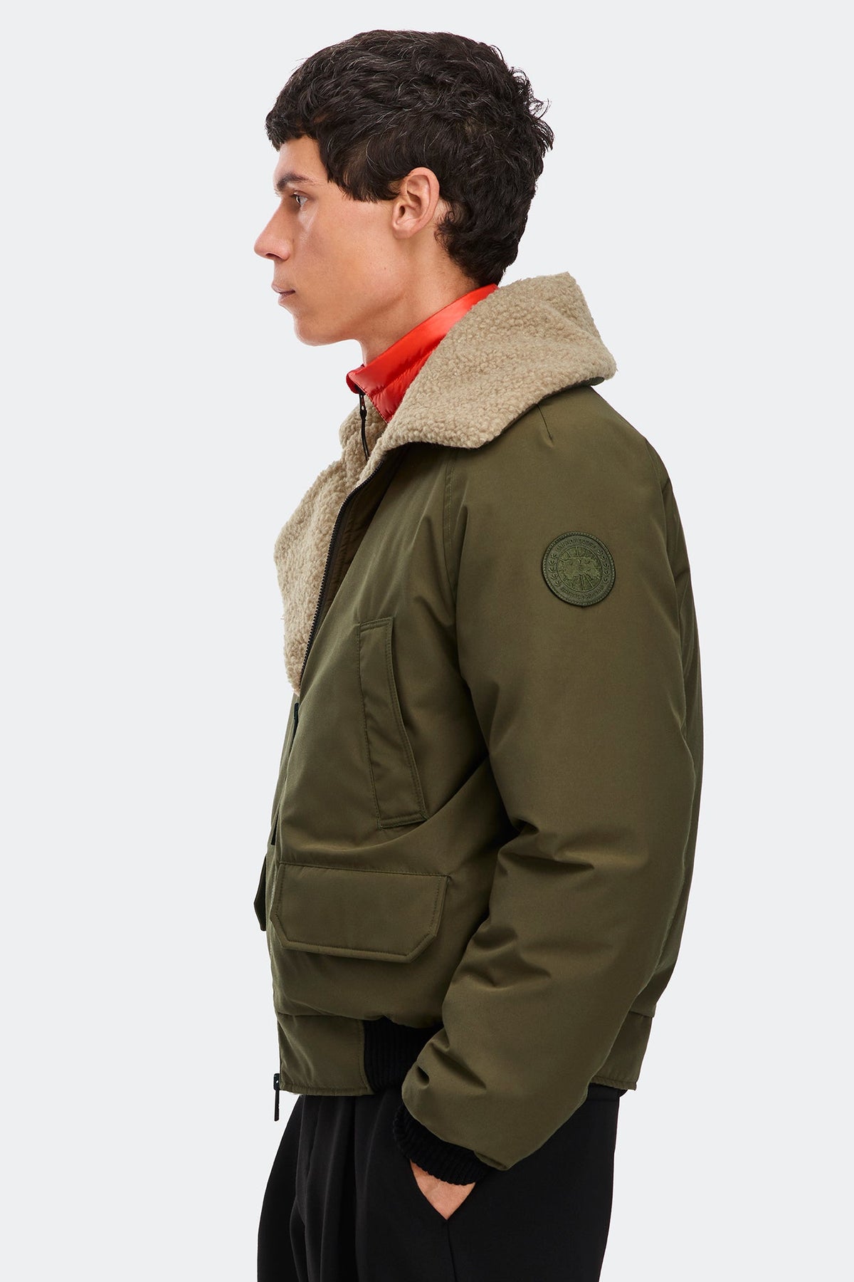 Canada Goose Chilliwack Aviator Bomber Jacket — Military Green — Side