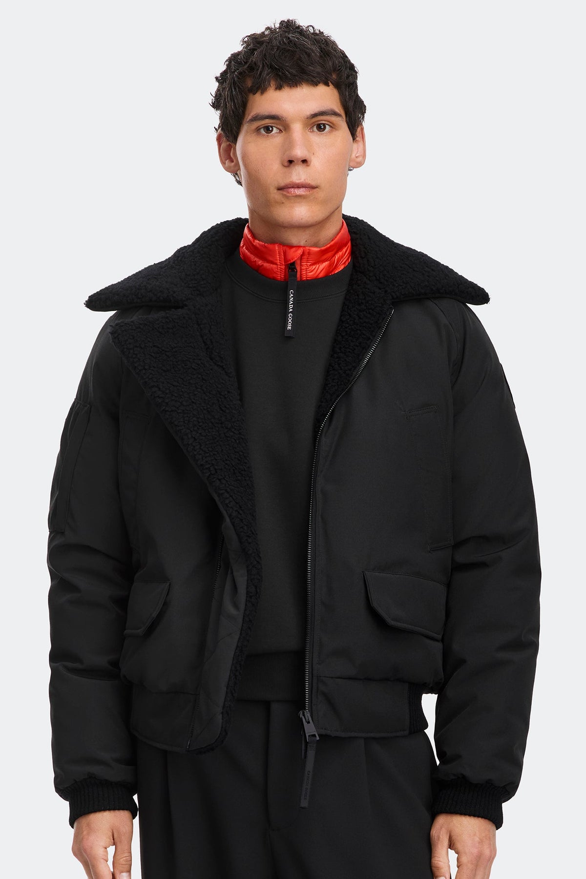 Canada Goose Chilliwack Aviator Bomber Jacket — Black — Front