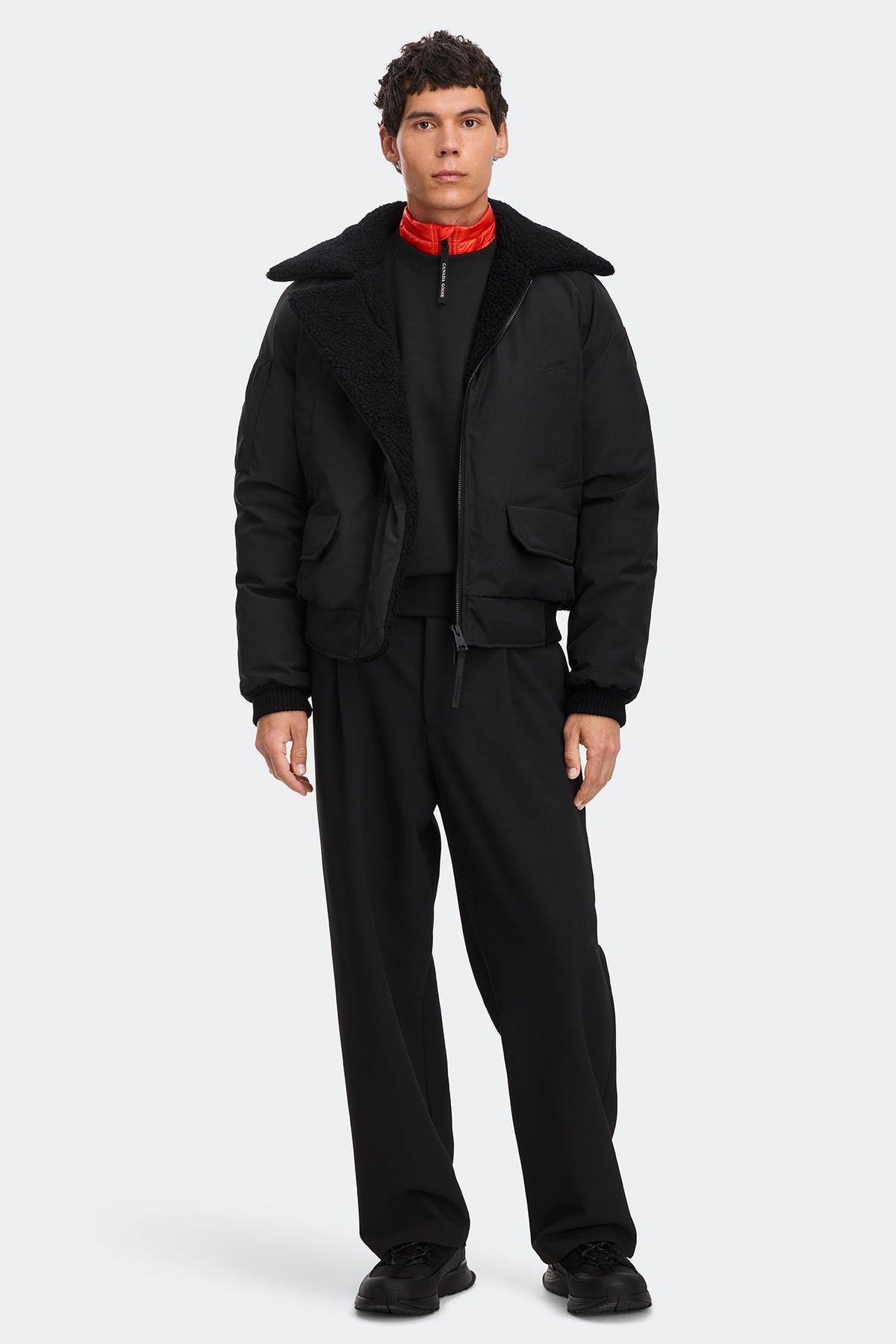 Canada Goose Chilliwack Aviator Bomber Jacket — Black — Full look