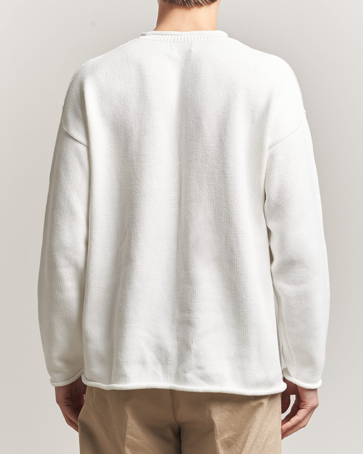 Polo Ralph Lauren Cycling Bear Crewneck Sweater — Deckwash White — back view