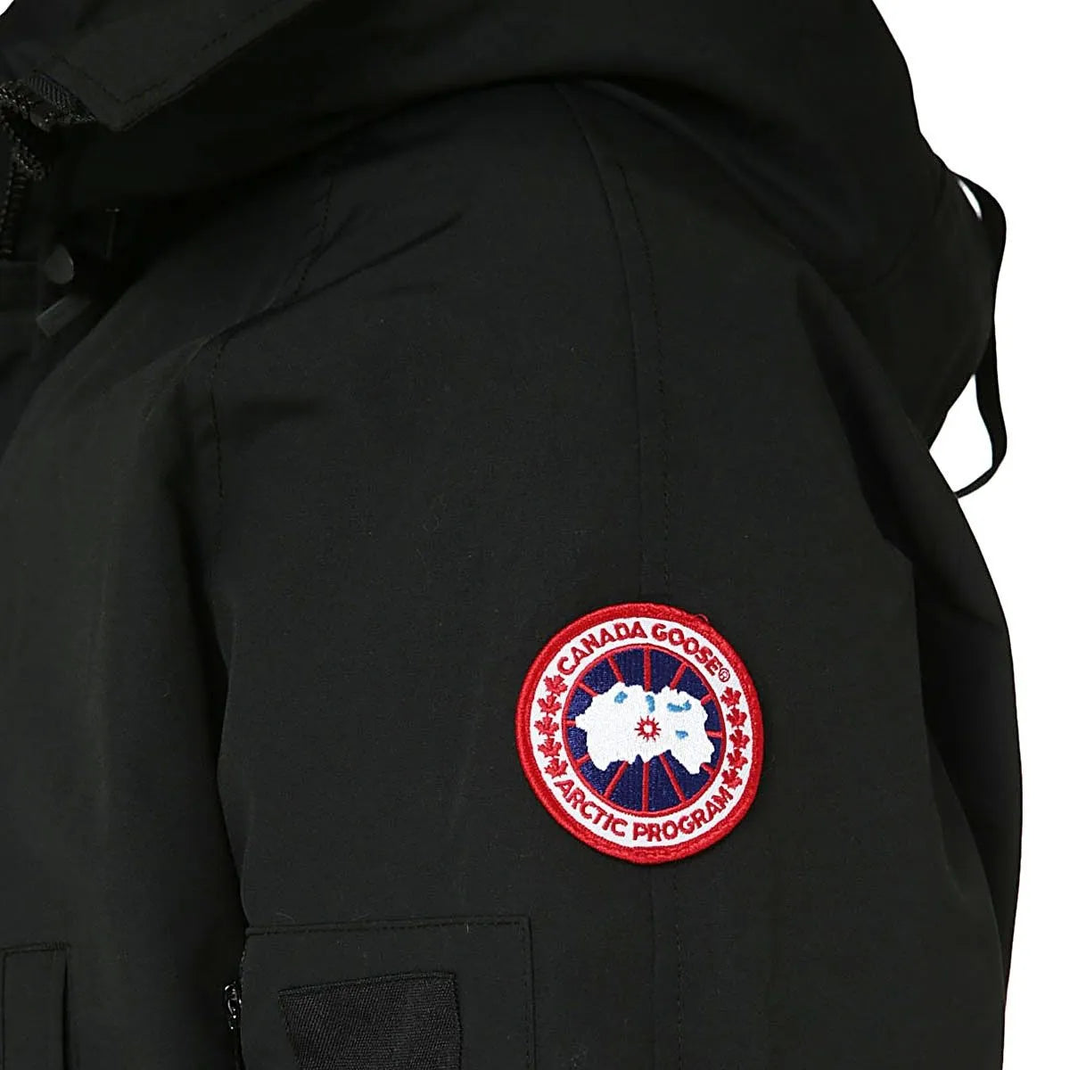 Canada Goose Chilliwack Bomber Jacket — Black — Sleeve patch detail