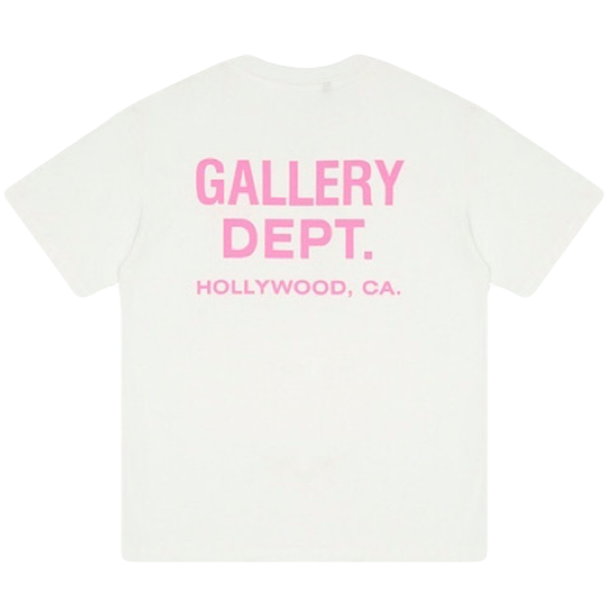 GALLERY DEPT WHITE- PINK LOGO TEE