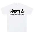 PLAY WHITE- BLACK LOGO TEE