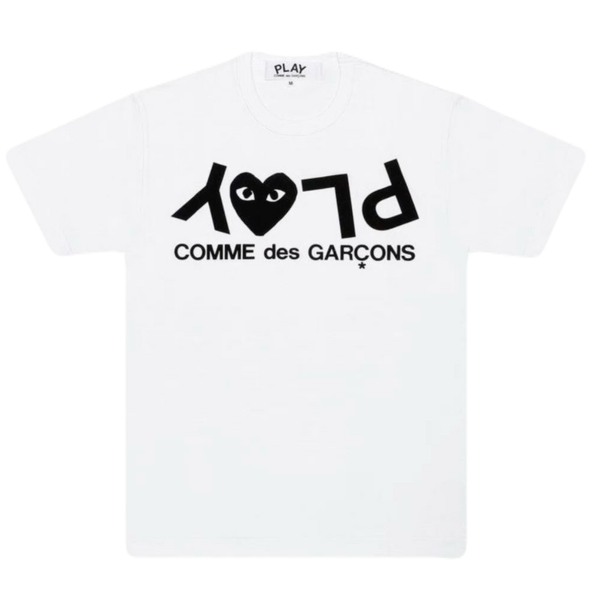 PLAY WHITE- BLACK LOGO TEE