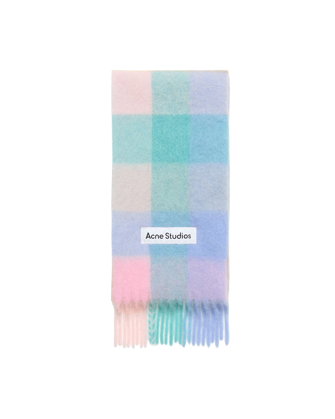 Acne Studios Checked Scarf - Baby Blue / Pink / Aqua