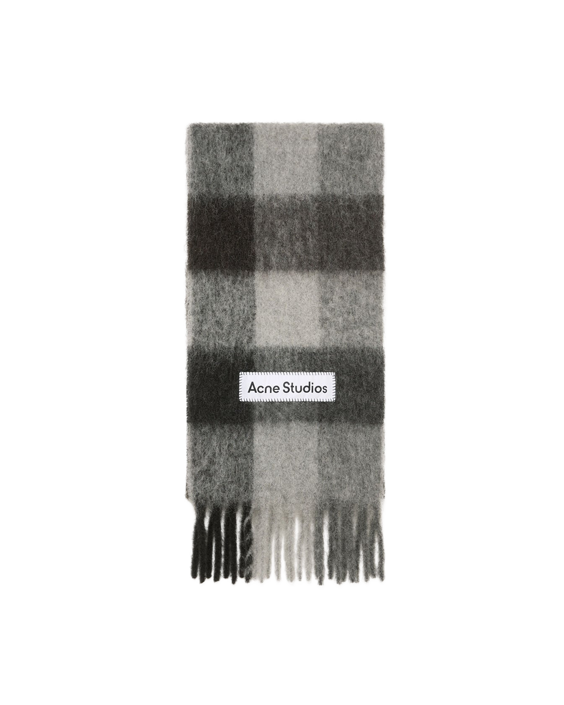 Acne Studios Checked Scarf - Dark Black / Grey / Dark Grey