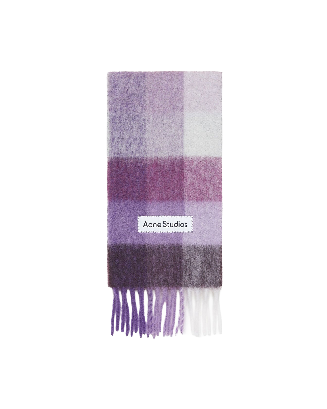 Acne Studios Checked Scarf - Purple / White
