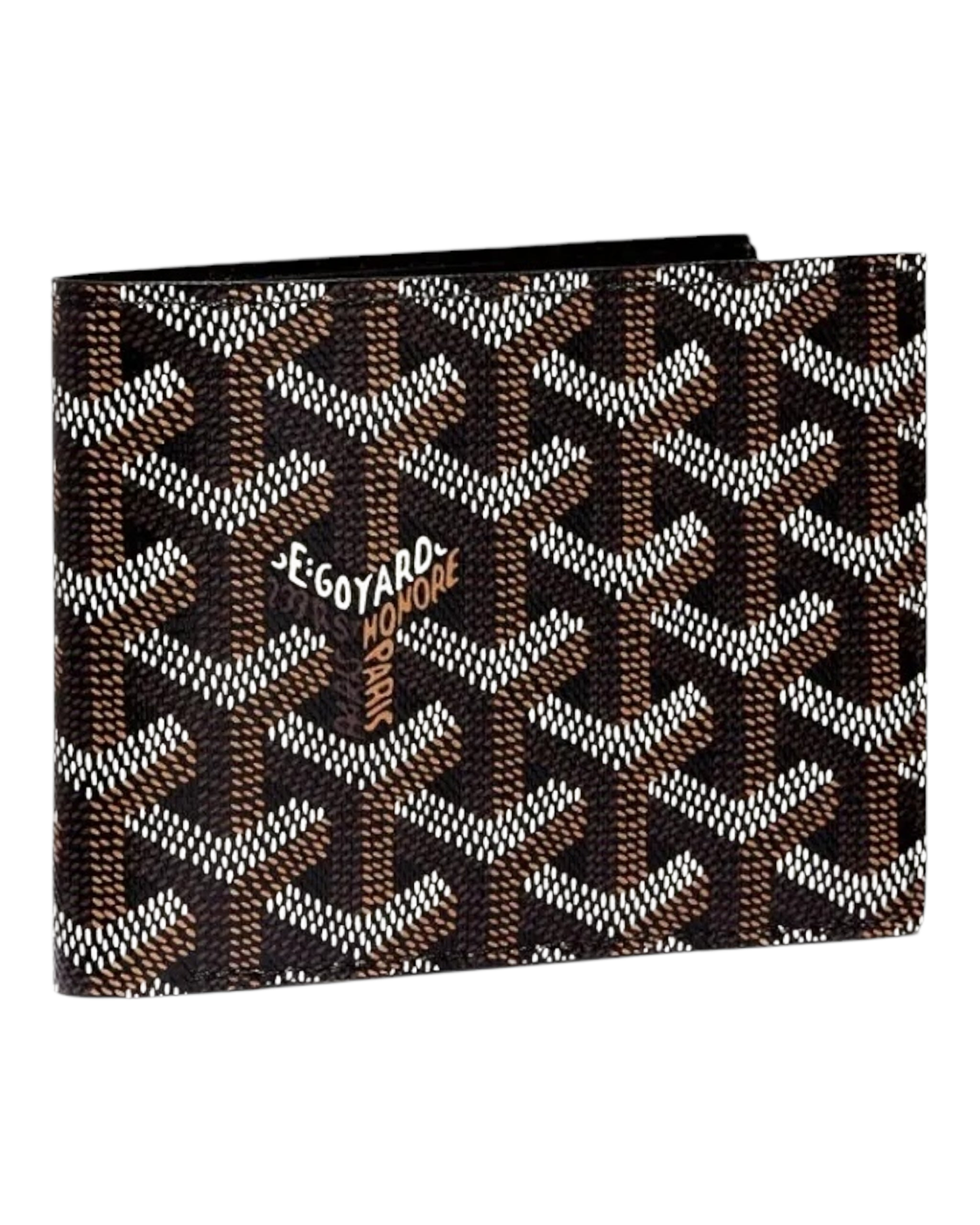 Goyard Bifold Wallet - Black / Tan - Front