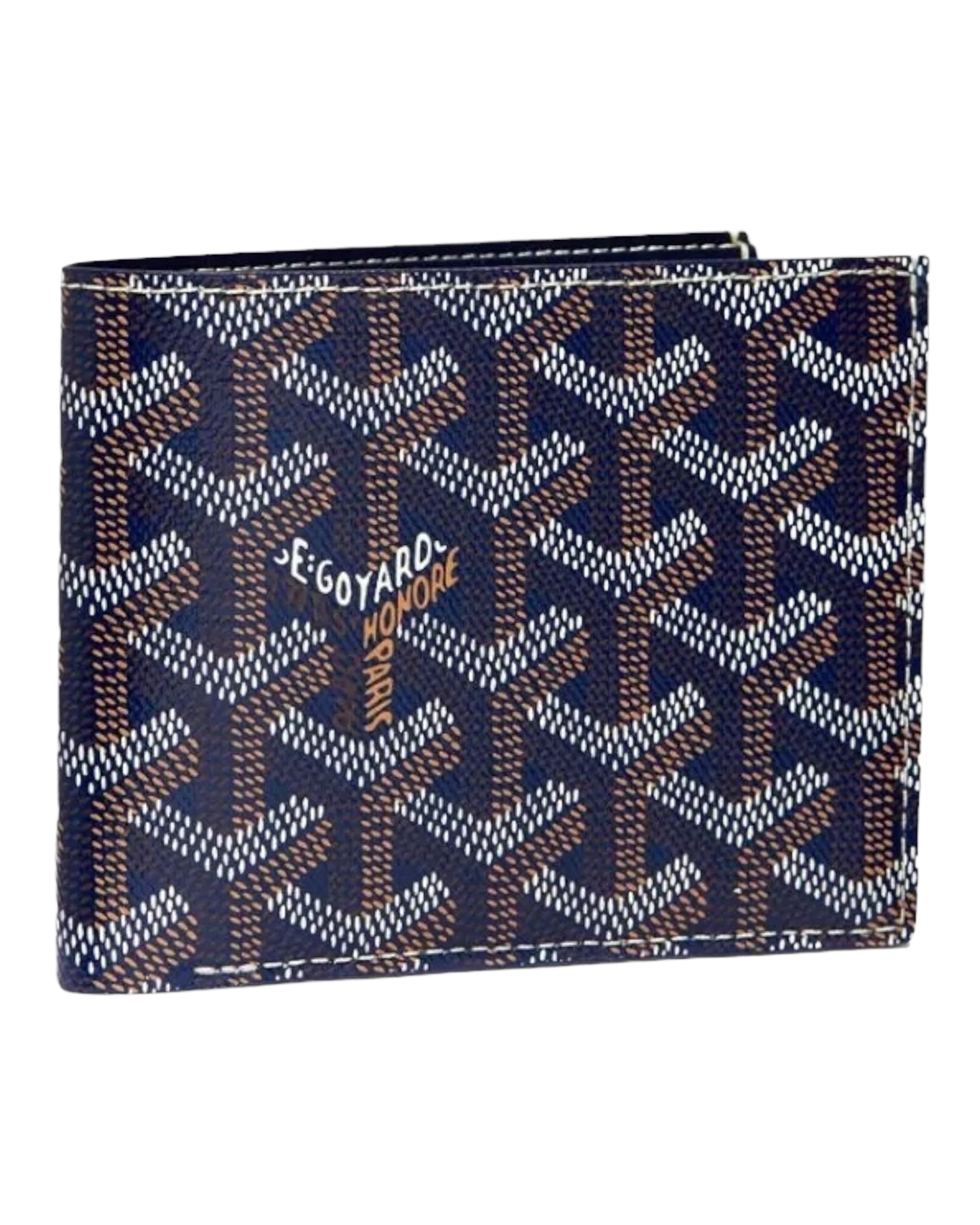 Goyard Bifold Wallet - Navy Blue - Front