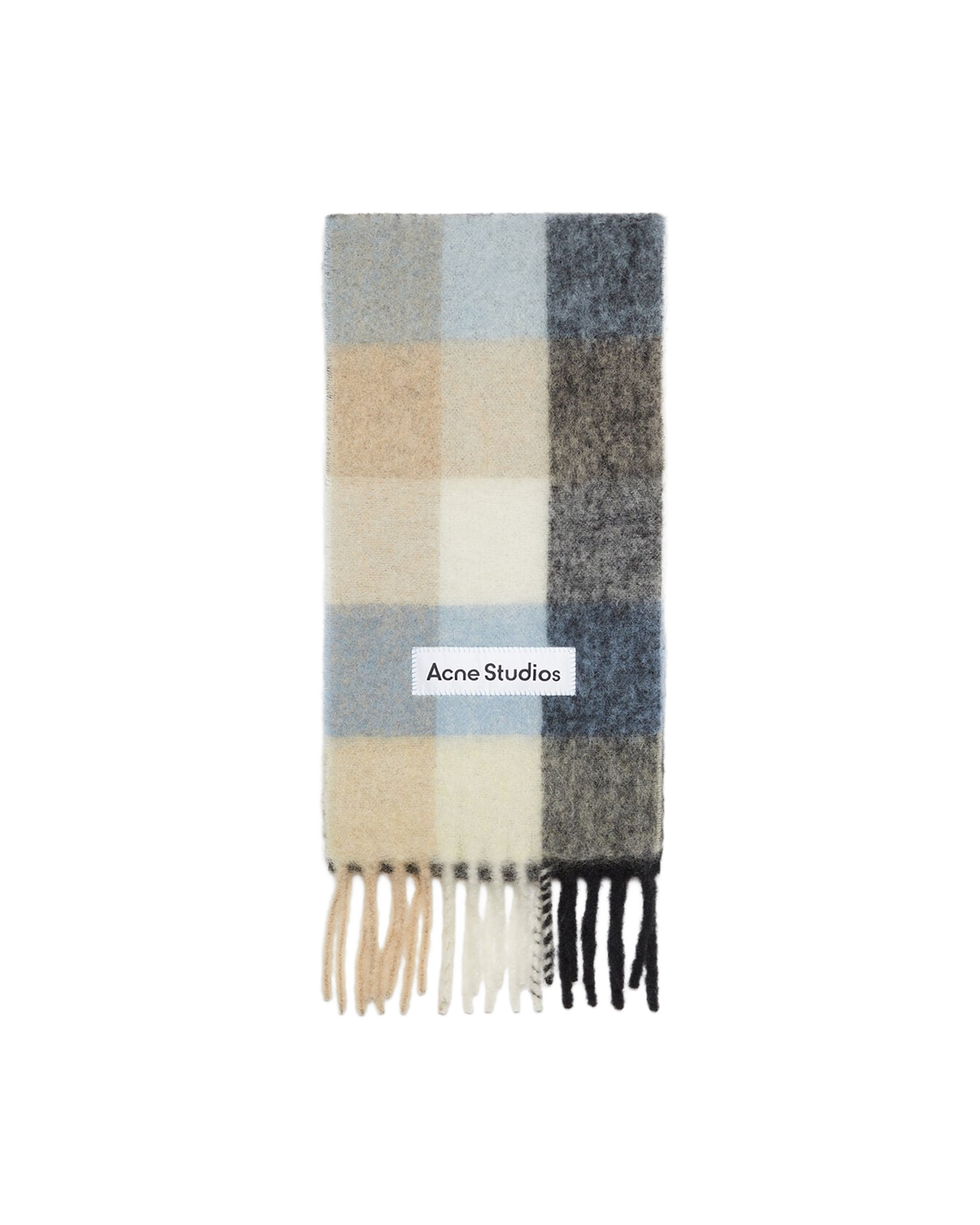 Acne Studios Checked Scarf - Blue / Beige / Black