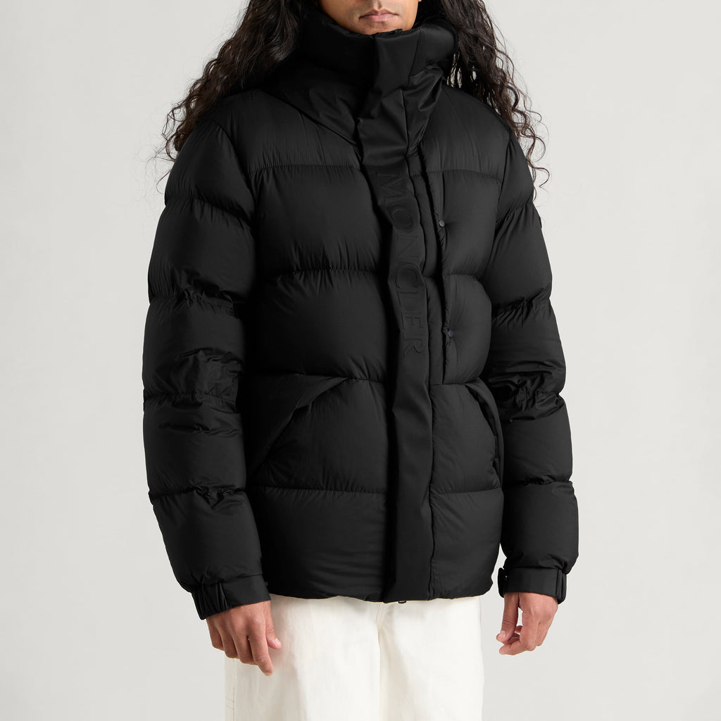 Moncler Madeira Padded Logo Jacket — Black — product view 2