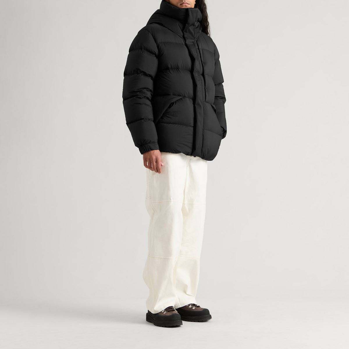 Moncler Madeira Padded Logo Jacket — Black — product view 4