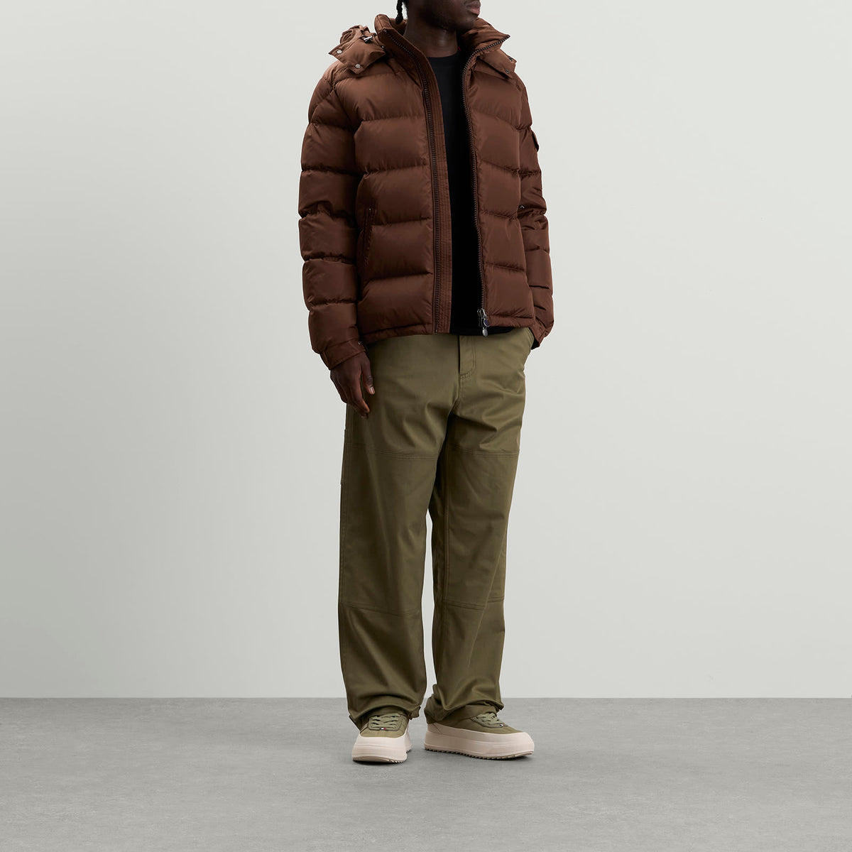 Moncler Maya Matte Jacket — Brown — product view 4