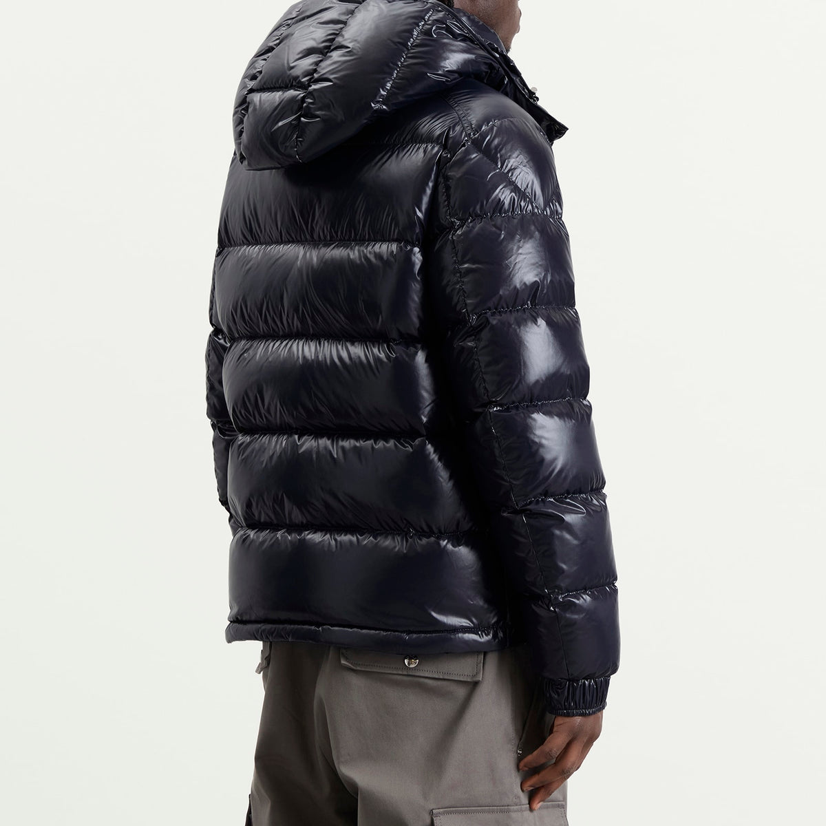 Moncler Maya Glossy Down Jacket — Navy — product view 3