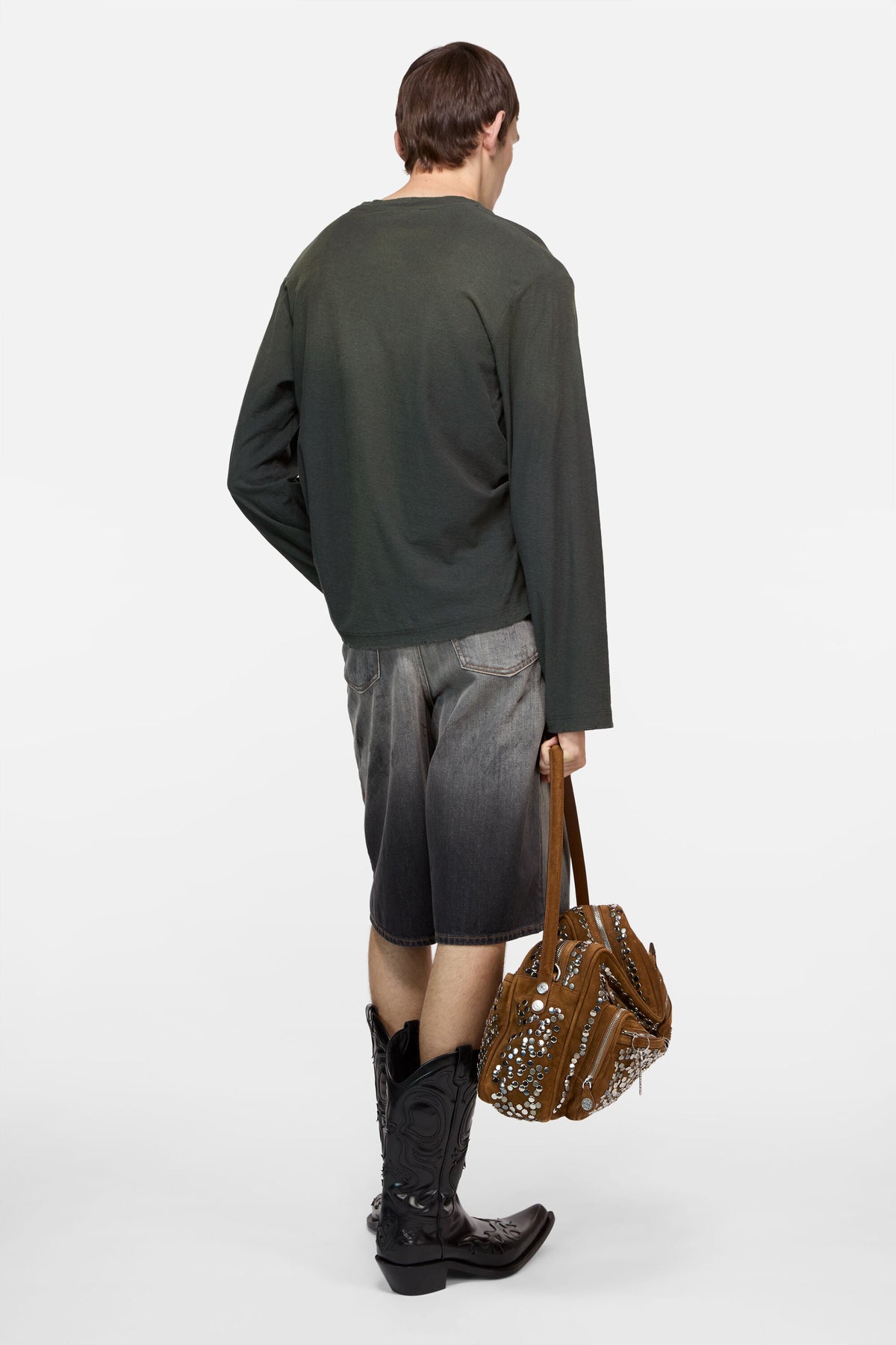 ACNE STUDIOS STOCKHOLM 1996 LONG-SLEEVE T-SHIRT — FADED BLACK — styled view