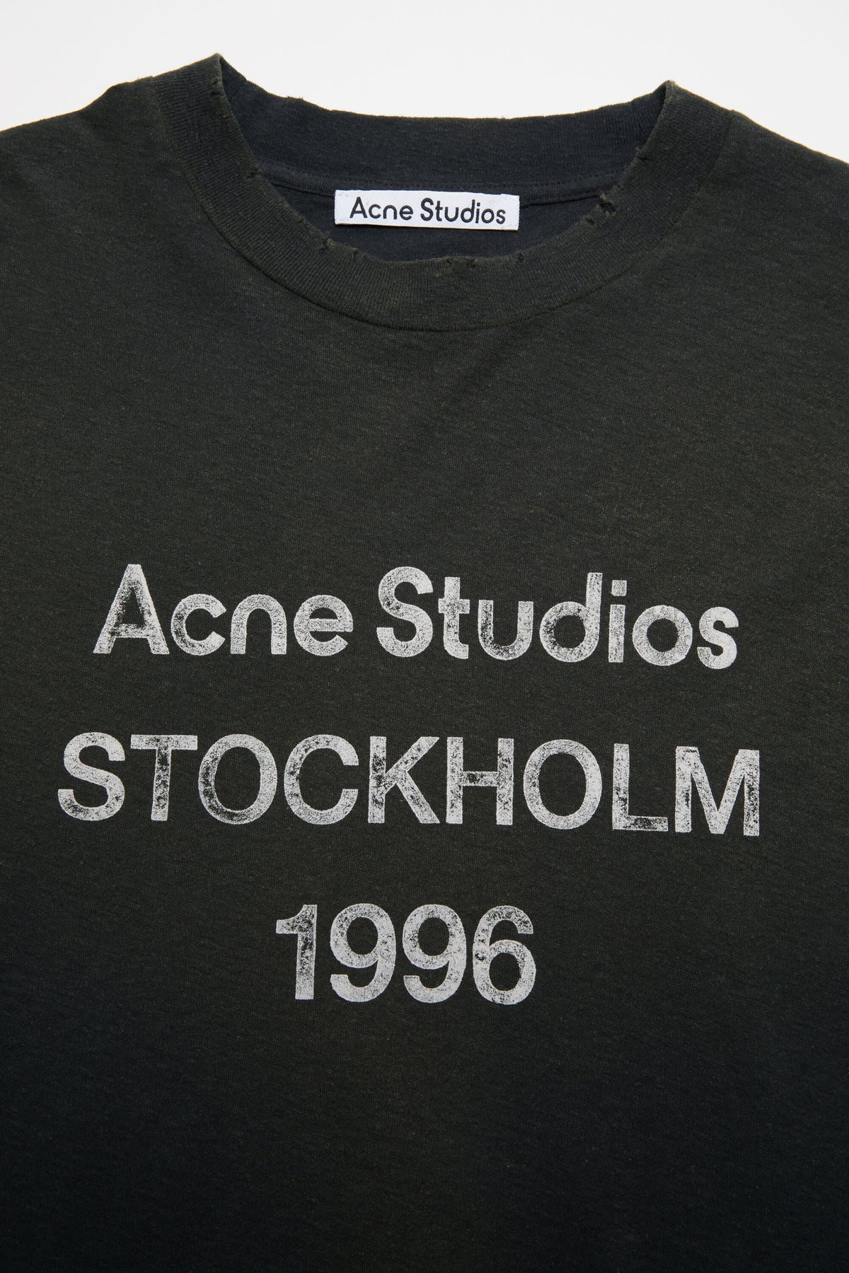 ACNE STUDIOS STOCKHOLM 1996 LONG-SLEEVE T-SHIRT — FADED BLACK — detail