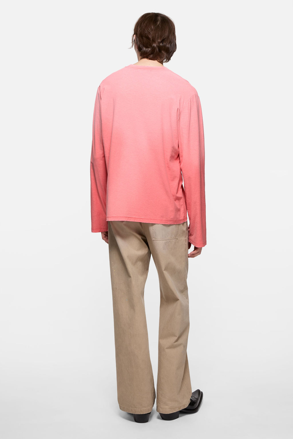 ACNE STUDIOS STOCKHOLM 1996 LONG-SLEEVE T-SHIRT — TANGO PINK — styled view