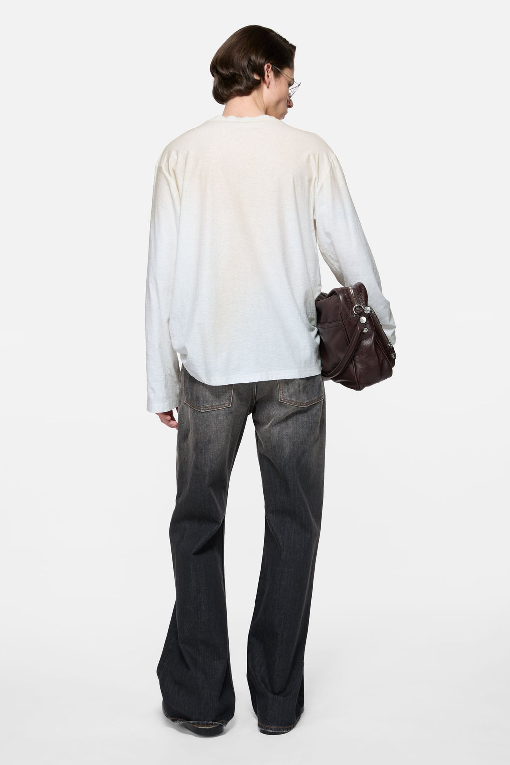 ACNE STUDIOS STOCKHOLM 1996 LONG-SLEEVE T-SHIRT — DUSTY WHITE — styled view