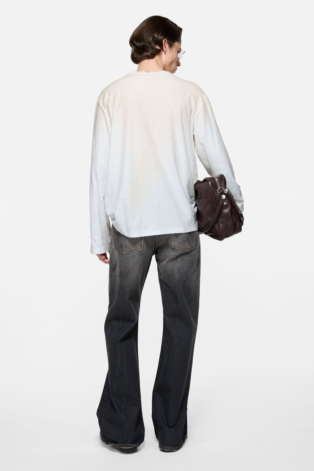 ACNE STUDIOS STOCKHOLM 1996 LONG-SLEEVE T-SHIRT — DUSTY WHITE — styled view