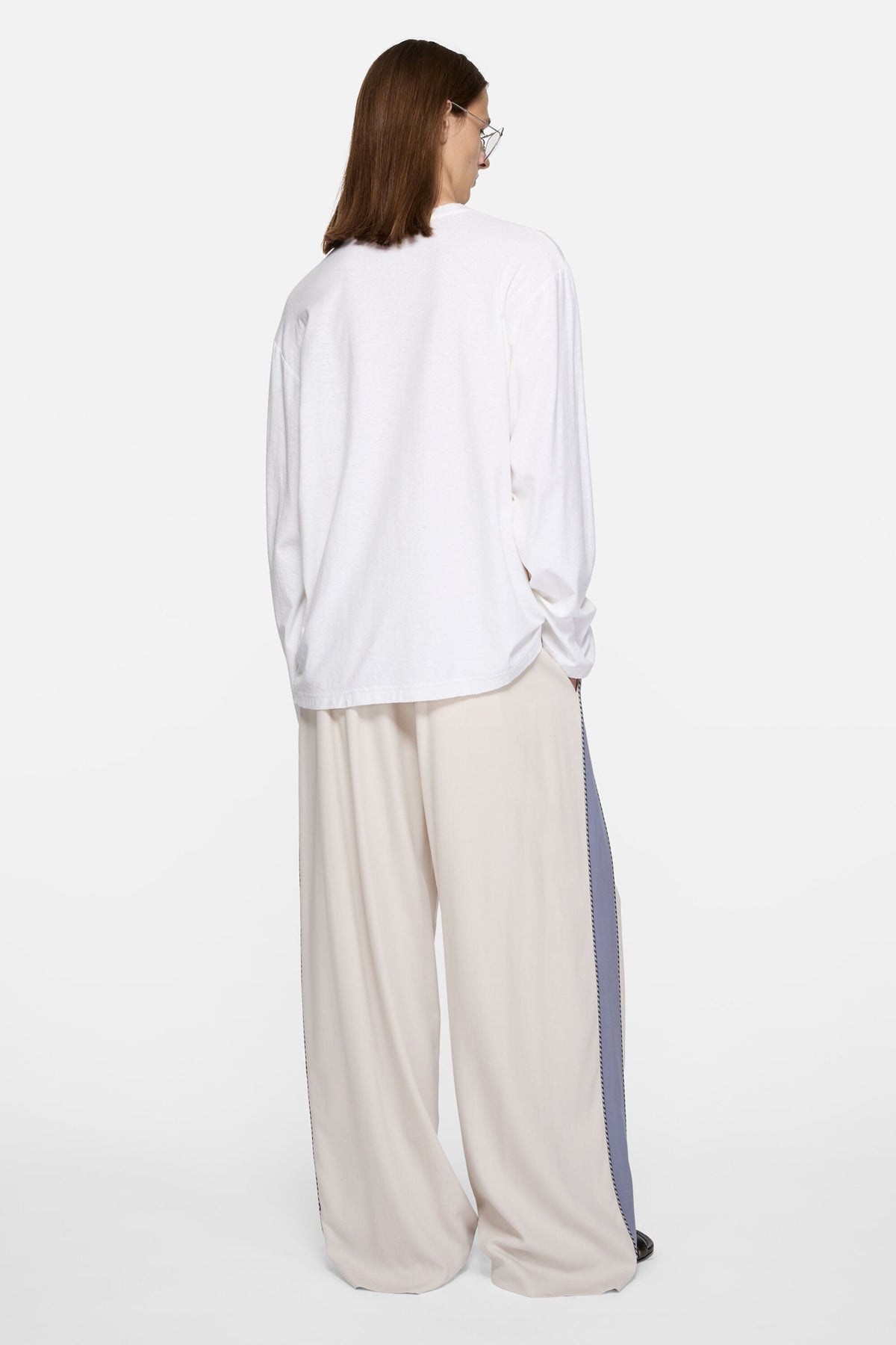 ACNE STUDIOS 1996 POCKET LONG-SLEEVE T-SHIRT — OPTIC WHITE — styled view