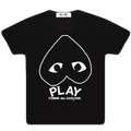 PLAY BLACK- WHITE LOGO TEE