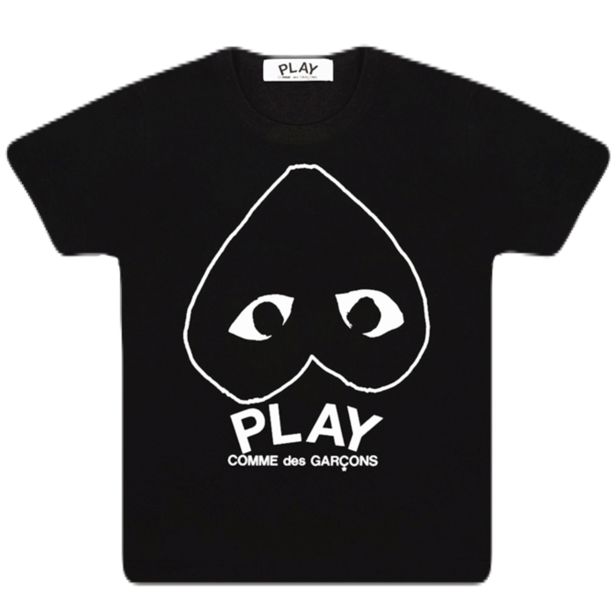 PLAY BLACK- WHITE LOGO TEE