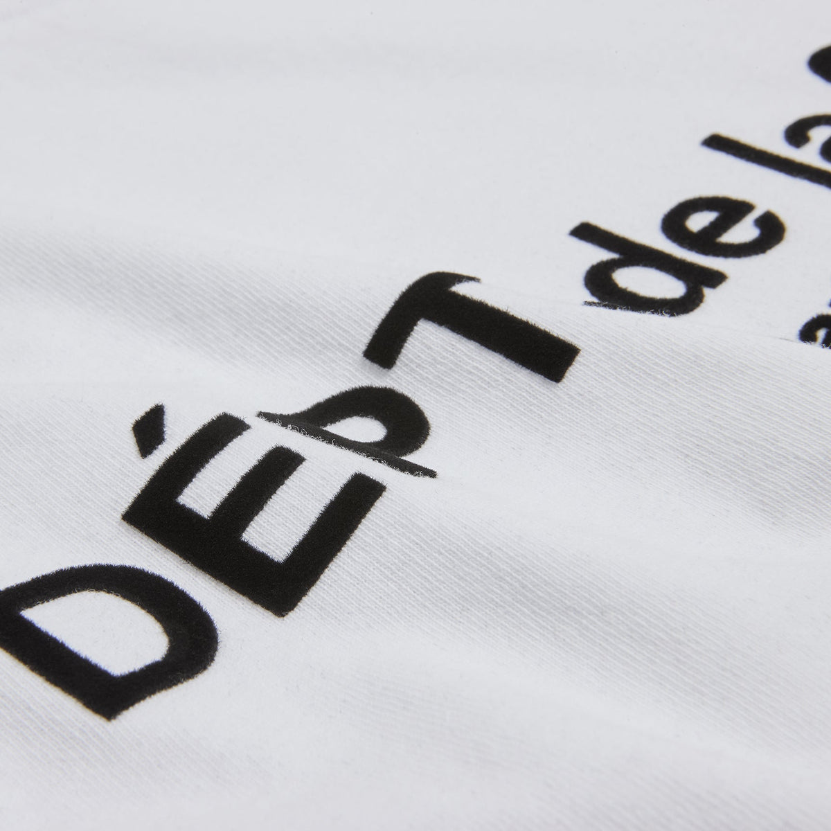 GALLERY DEPT. French Logo Lux Long Sleeve — Clean White — detail view