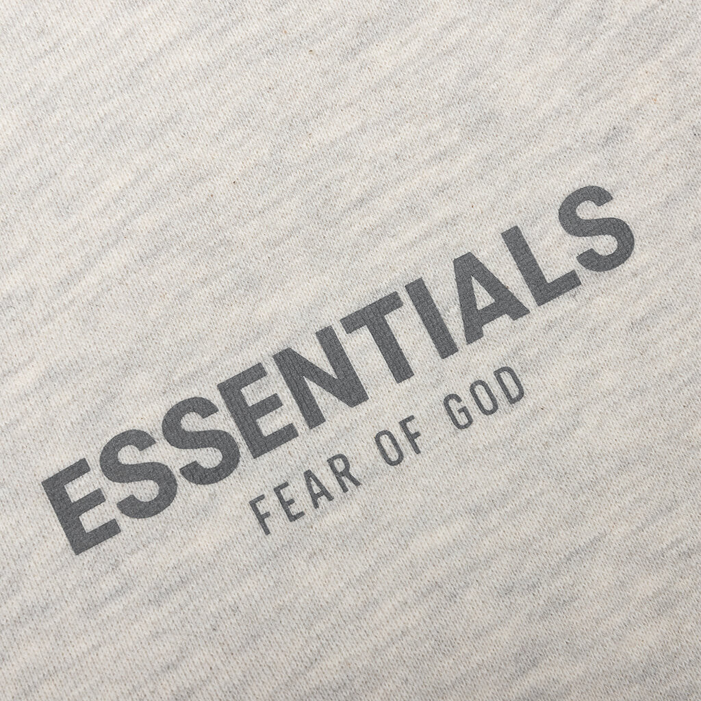 ESSENTIALS FW21 CORE SWEATPANTS — LIGHT HEATHER OATMEAL — detail
